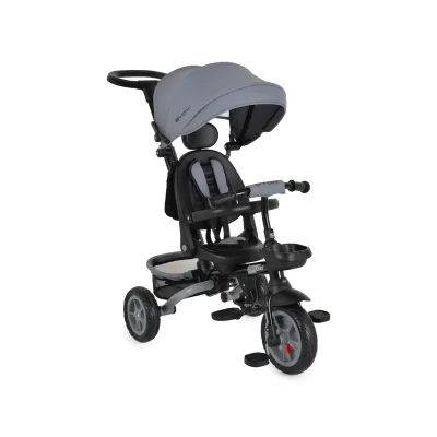 Byox Tricycle Explore 3 in 1 Dreirad umkehrbarer Sitz Schiebegriff Körbe Pedale dunkelgrau