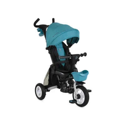 Byox Dreirad Flexy Lux 3 in 1 Tricycle, klappbar, Gummireifen, drehbarer Sitz dunkelblau