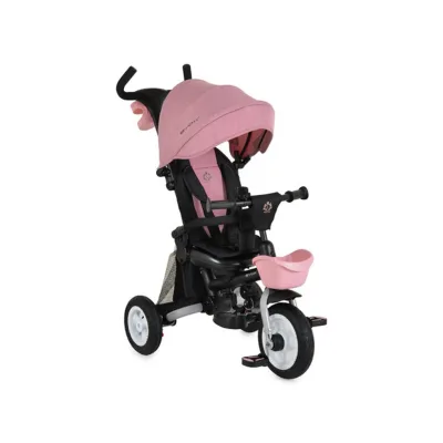 Byox Dreirad Flexy Lux 3 in 1 Tricycle, klappbar, Gummireifen, drehbarer Sitz rosa pink