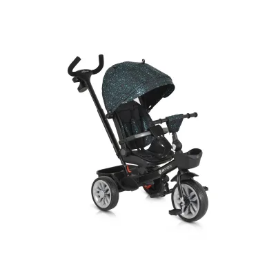 Byox Tricycle Space 3 in 1 Dreirad Getränkehalter, Korb, Schiebegriff, EVA-Räder grün
