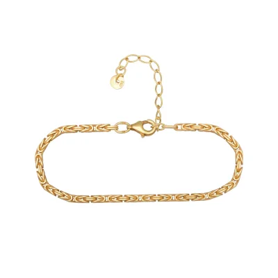 cai Armband 925 Silber vergoldet Königskette diamantiert