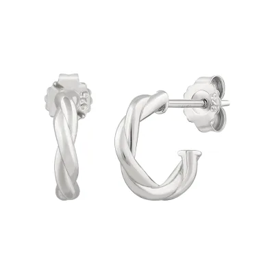 cai Creolen 925 Sterling Silber twisted small