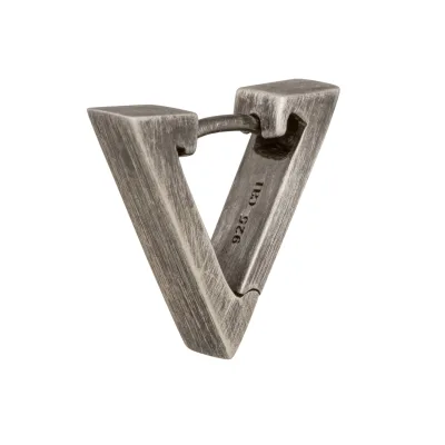 cai Single-Creole 925/- Sterling Silber matt oxidiert Dreieck