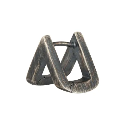 cai Single Ohrring Silber 925 rhodiniert oxidiert Dreieck