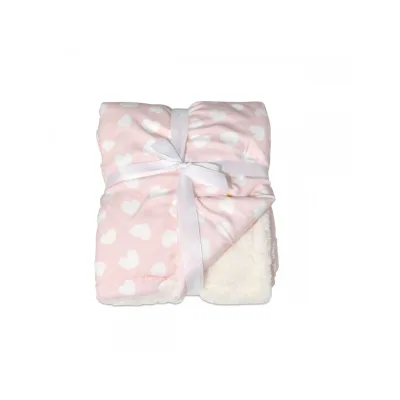 Cangaroo Babydecke Shaggy, Größe 105 x 75 cm, kuschelige Babydecke, ab Geburt rosa