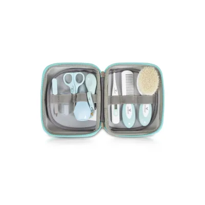 Cangaroo Babypflegeset M1419 Reiseetui 9-tlg Nasensauger Nagelschere Thermometer blau