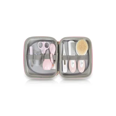 Cangaroo Babypflegeset M1419 Reiseetui 9-tlg Nasensauger Nagelschere Thermometer rosa
