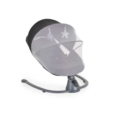 Cangaroo Babywippe elektrisch Zara Schaukelfunktion, Musik, Timer, Moskitonetz schwarz