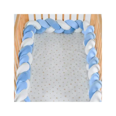 Cangaroo Bettnestchen Braidy geflochten, Bettumrandung 220 x 13 x 3,5 cm blau weiß