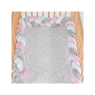 Cangaroo Bettnestchen Braidy geflochten, Bettumrandung 220 x 13 x 3,5 cm rosa