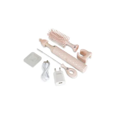 Cangaroo elektrisches Flaschenbürstenset 2in1 Saugerreiniger zwei Bürstengrößen rosa