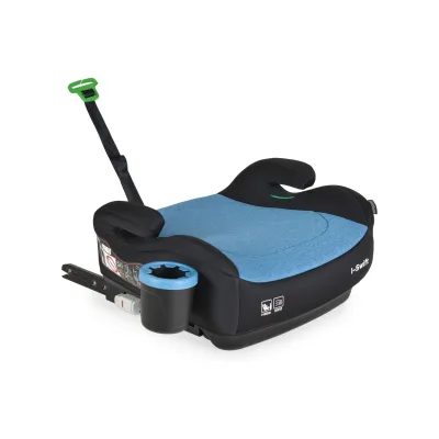 Cangaroo Kindersitz, Sitzerhöhung i-Swift, Isofix (125-150cm) Getränkehalter dunkelblau