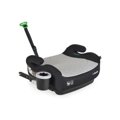 Cangaroo Kindersitz, Sitzerhöhung i-Swift, Isofix (125-150cm) Getränkehalter grau