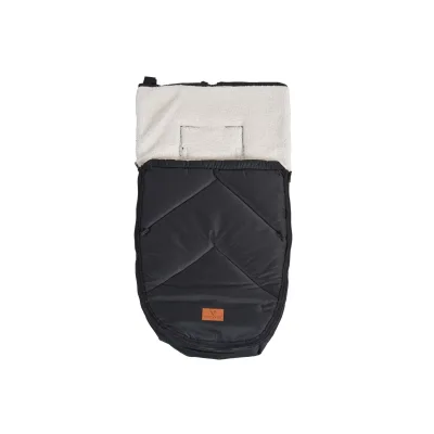 Cangaroo Kinderwagen Fußsack Luxe, durchgehender Reißverschluss, wetterfest schwarz