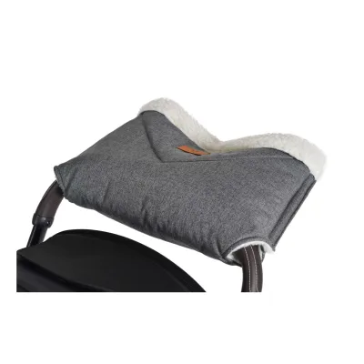 Cangaroo Kinderwagen-Handwärmer Luxe Handmuff für den Kinderwagen Selbstverschluss grau