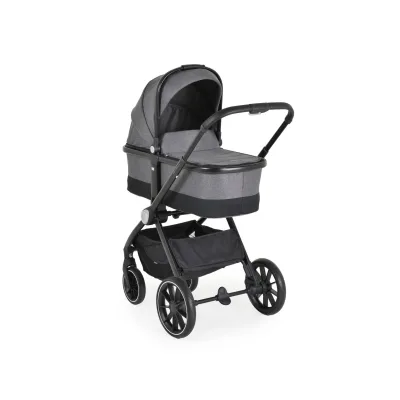 Cangaroo Kombikinderwagen 3 in 1 Christiano Babywanne Babyschale klappbar Tasche grau