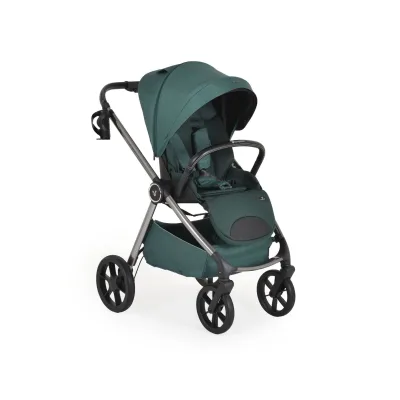 Cangaroo Kombikinderwagen Unique 3 in 1 Babyschale Stoßdämpfer PU-Räder Tasche grün