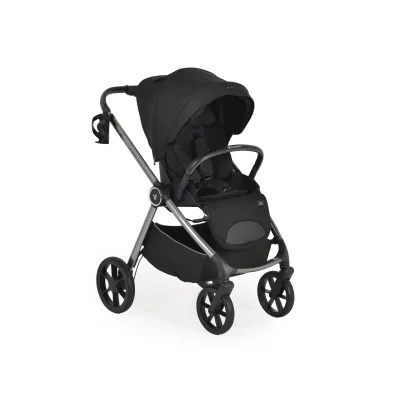 Cangaroo Kombikinderwagen Unique 3 in 1 Babyschale Stoßdämpfer PU-Räder Tasche schwarz