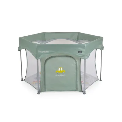 Cangaroo Laufstall Playbox klappbar Matratze Tragetasche Öffnung Reiselaufstall grün
