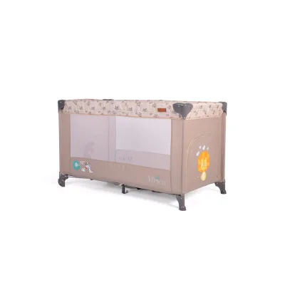 Cangaroo Reisebett Africa Laufstall Seiteneingang Matratze Sichtfenster Tasche beige