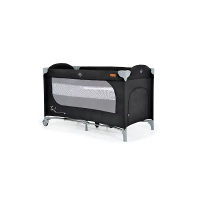 Cangaroo Reisebett Skyglow 2 Ebenen Räder Matratze Seiteneingang Tasche Bremsen schwarz