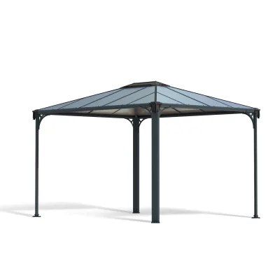 Canopia Martinique Aluminium-Pavillon 3X3,6 m grau