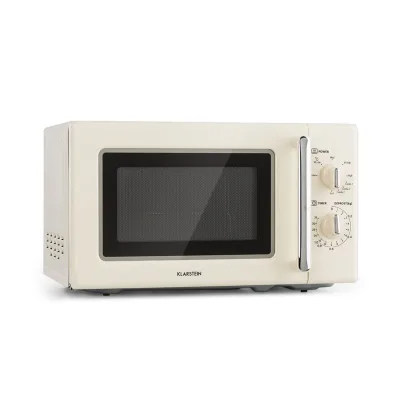 Caroline Mikrowellen-Grill 20 Ltr 700 W / 1000 W Ø 25,5cm Retro Creme