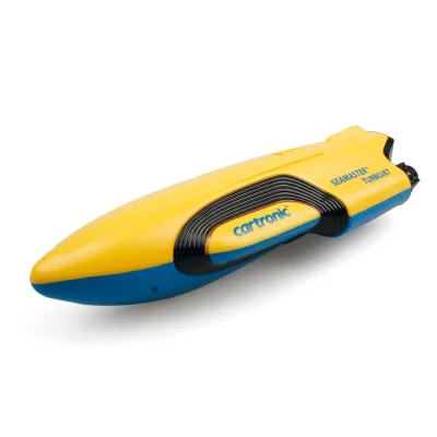 Cartronic RC Schiffe 2.4 GHz Seamaster Turbojet Speed Boot Farbe Gelb-Blau