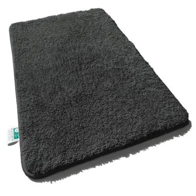 Casa Pura Badematten   Sky Uni   Deep Black