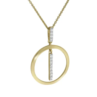 Celesta Gold Halskette 375/- Gelbgold 2farbig Zirkonia