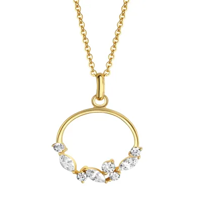 Celesta Gold Halskette 375 Gelbgold mit Zirkonia