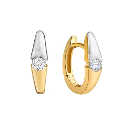 Celesta Gold Ohrring 375/- Gelbgold 2farbig Zirkonia