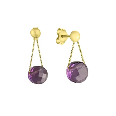 Celesta Gold Ohrring 375/- Gelbgold Amethyst