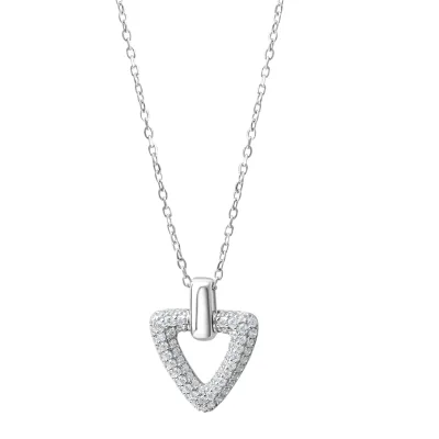 Celesta Silber Anhänger mit Kette 925 Silber weiße Zirkonia