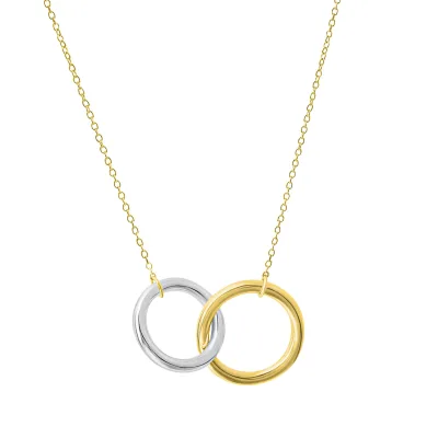 Celesta Silber Halskette 925 Sterling Silber zweifarbig