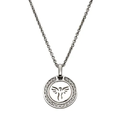 Celesta Silber Halskette Silber 925 rhodiniert 36/40cm lang mit Engel-Motiv