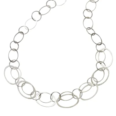 Celesta Silber Halskette Silber 925 rhodiniert aus Ringen 45cm lang