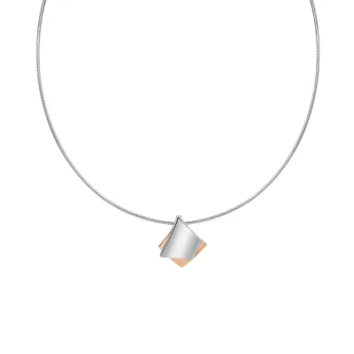 Celesta Silber Halskette Silber 925 rhodiniert und rosé-vergoldet 42cm lang