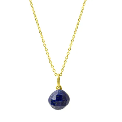 Celesta Silber Halskette Silber vergoldet Lapislazuli