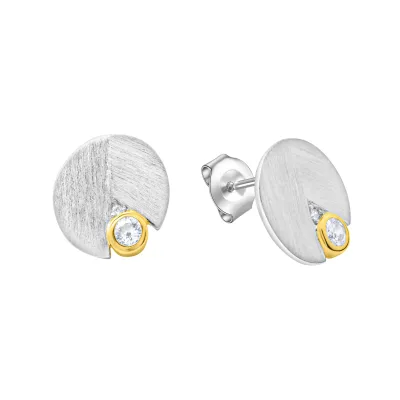 Celesta Silber Ohrring 925 Silber vergoldet Zirkonia