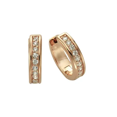 Celesta Silber Ohrring 925/- Sterling Silber rosévergoldet Zirkonia