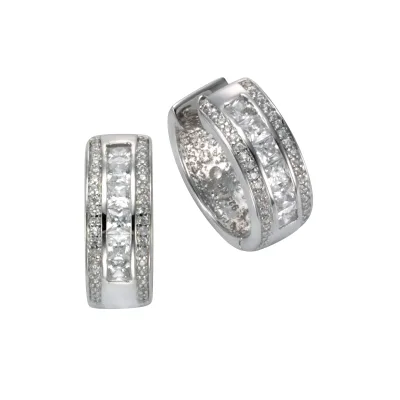 Celesta Silber Ohrring 925/- Sterling Silber Zirkonia