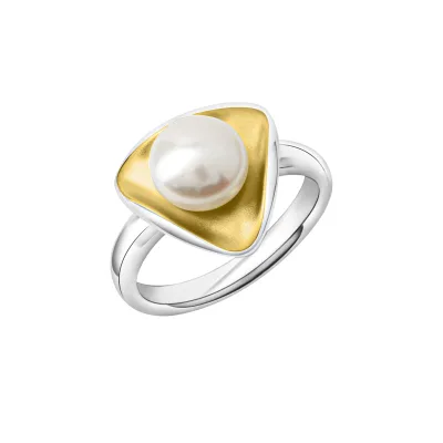 Celesta Silber Ring 925 Silber Süßwasserzuchtperle
