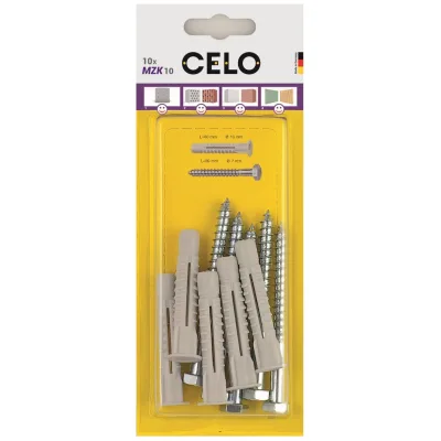 CELO Mehrzweckdübel Blister mit Kragen und Schraube MZK 6-30 SPS (VPE 20)