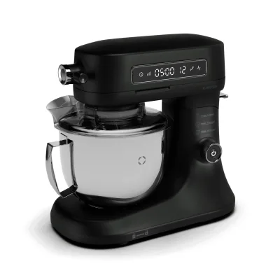 Chiara Küchenmaschine   1600 Watt   12 Stufen   Edelstahlschüssel   LCD-Display   inkl. Zubehör Schwarz