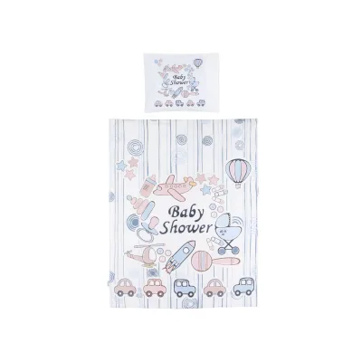Chipolino 5-teiliges Bettwäsche Set, Decke 95 x 125 cm Kissen 35 x 45 cm blau weiß