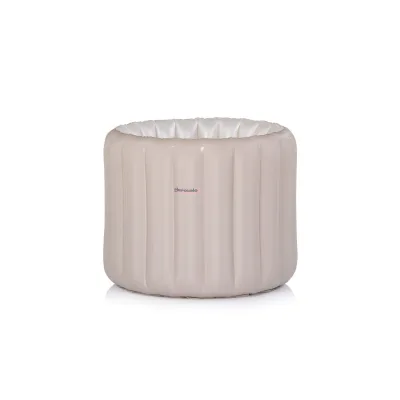 Chipolino Babybadewanne Bubble Nest aufblasbar, rund, Sitz, Pumpe, Badehilfe beige