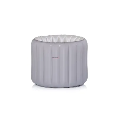 Chipolino Babybadewanne Bubble Nest aufblasbar, rund, Sitz, Pumpe, Badehilfe grau