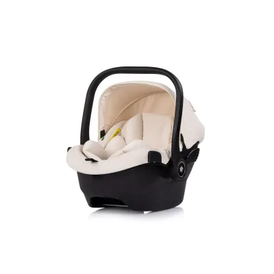 Chipolino Babyschale Pearl i-Size (40-85cm) Sonnendach 3-Punkt-Gurt Kopfstütze beige