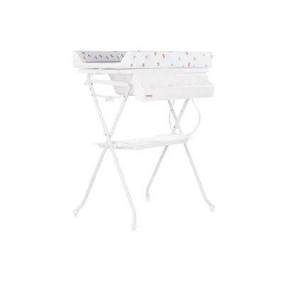 Chipolino Babywanne Wickeltisch 2 in 1 Aqua Zubehörfach klappbar Ständer Stopfen bunt